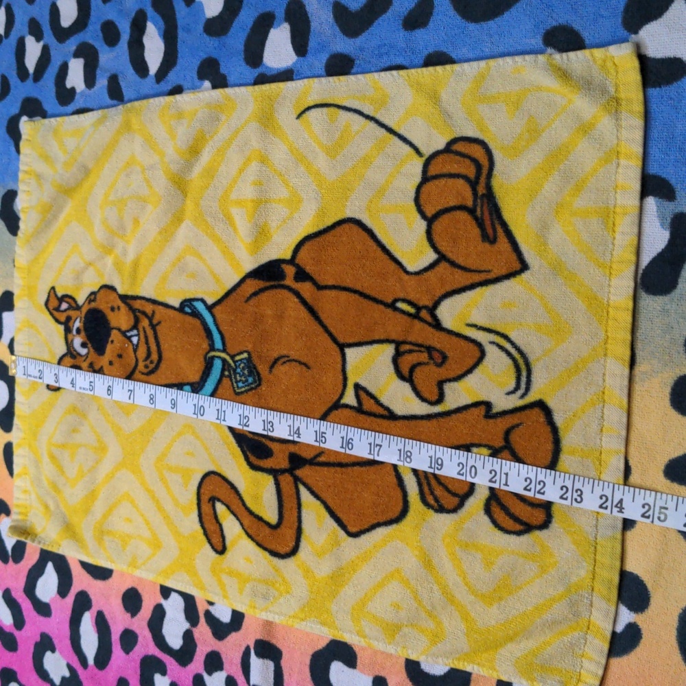Vintage Scooby Doo Hand Towel Dog Retro Cartoon Character Terry Cloth Wash Eco